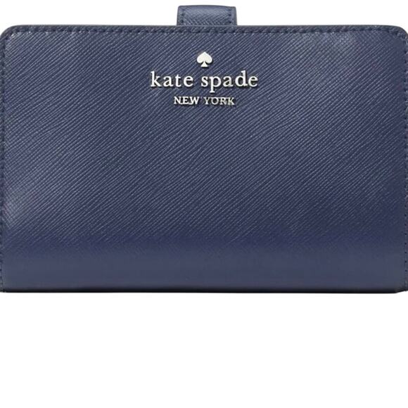 Kate Spade Madison Leather Medium Compact Bifold Wallet Black KC580 New - Picture 5 of 8